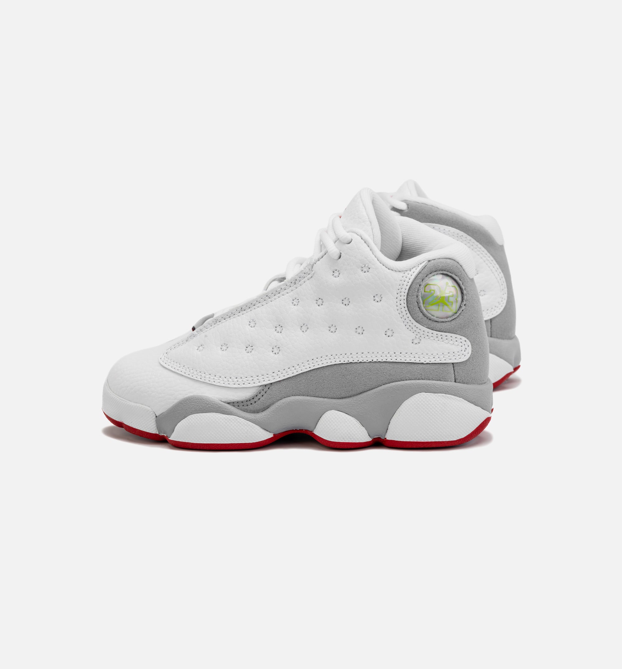 Air Jordan 13 Retro Wolf Grey Preschool Lifestyle Shoe - White/Grey Free Shipping、mySite、dreamappss