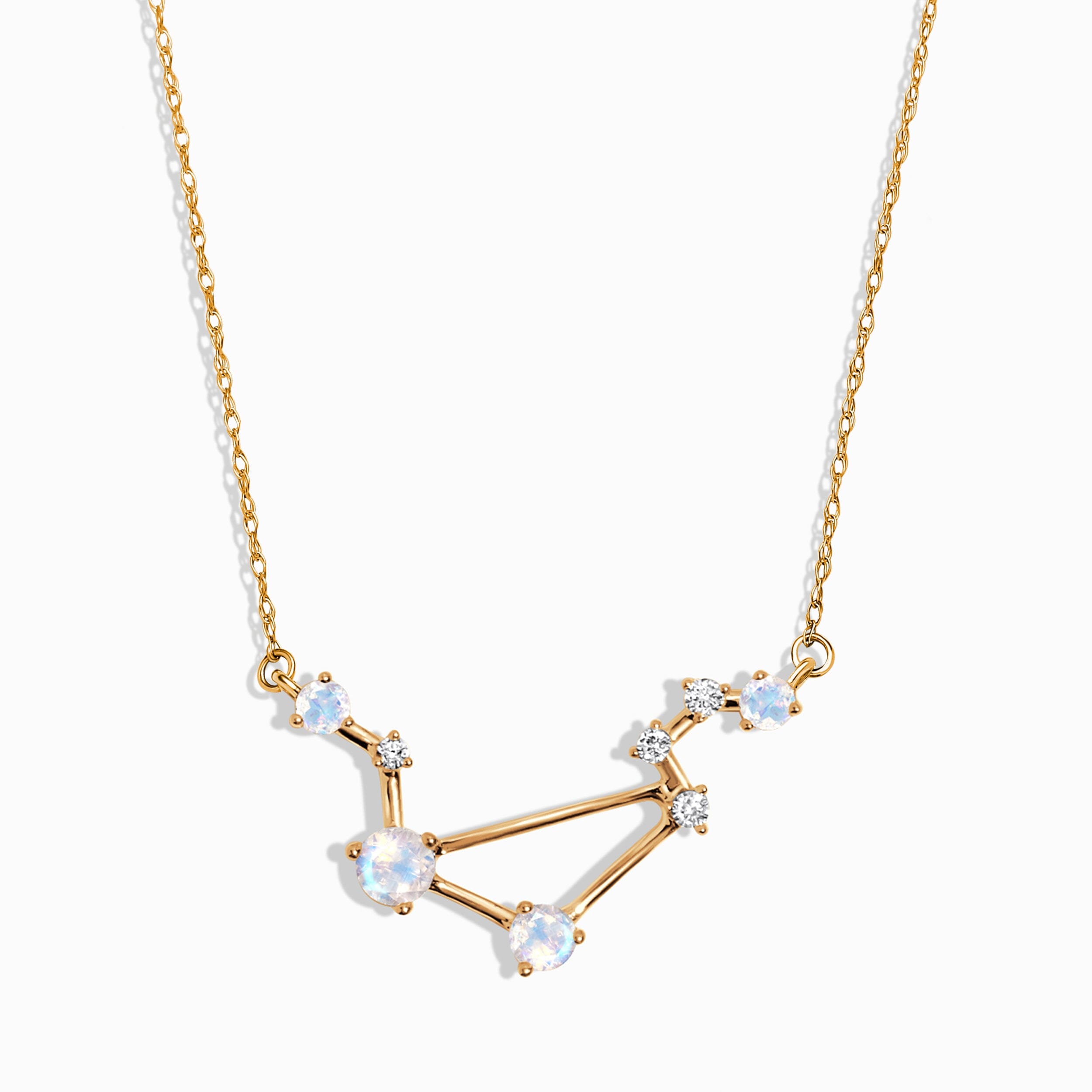 Moonstone Diamond Necklace - Libra Zodiac Constellation、mySite、hinf8tx79