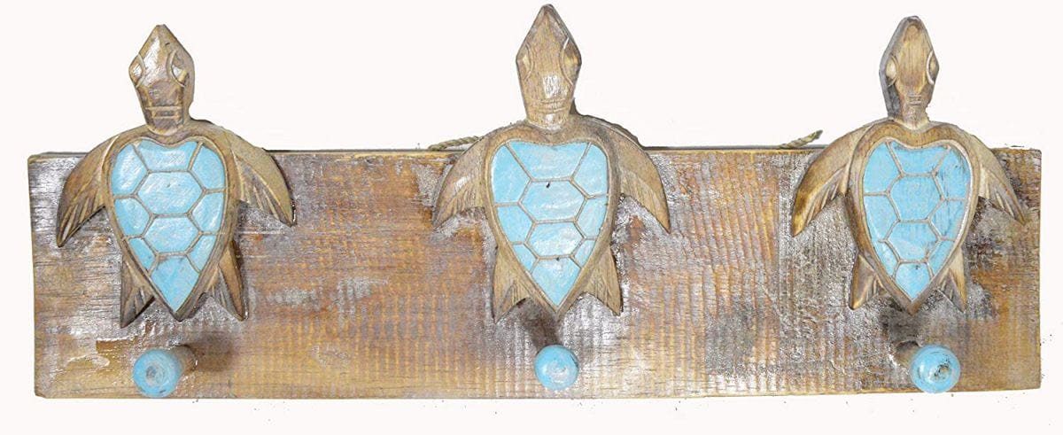 Sea Turtle Hand Carved Wall Towel or Coat Rack、mySite、g9winljtr