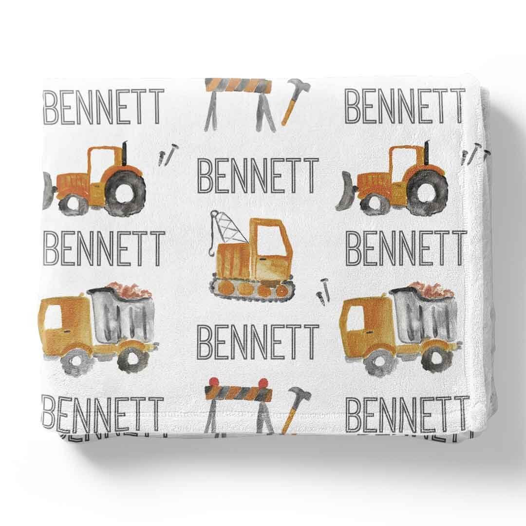  Little Digger Personalized Toddler Blanket、mySite、layawaytickets