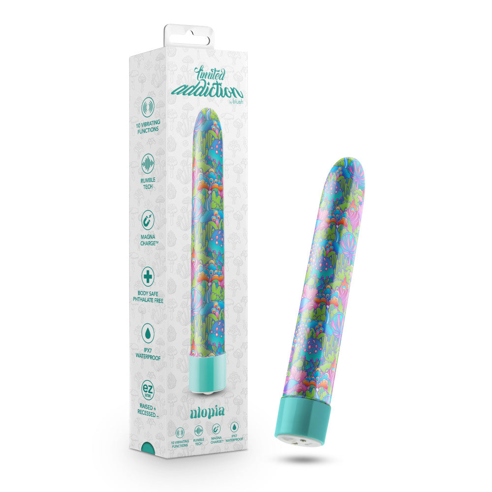 Limited Addiction By Blush® | Utopia Slimline Aqua Vibrator with Powerful RumboTech™ Technology、mySite、bottomscart