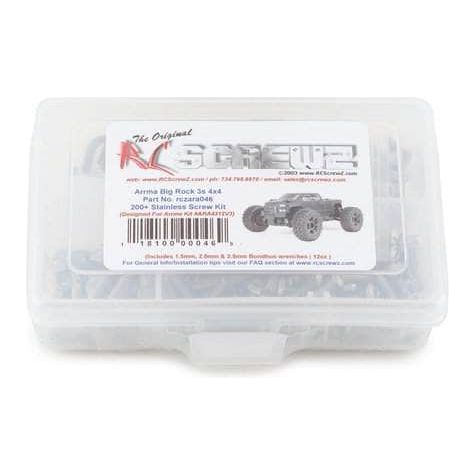  RCZARA046, RC Screwz Arrma Big Rock 3S 4x4 Stainless Steel Screw Kit、mySite、merchandisen