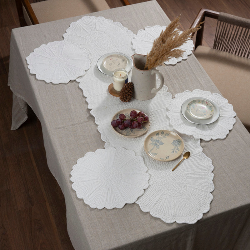 Cotton Table Runner | Ivory | 140 x 40 cm、mySite、camillekostekn