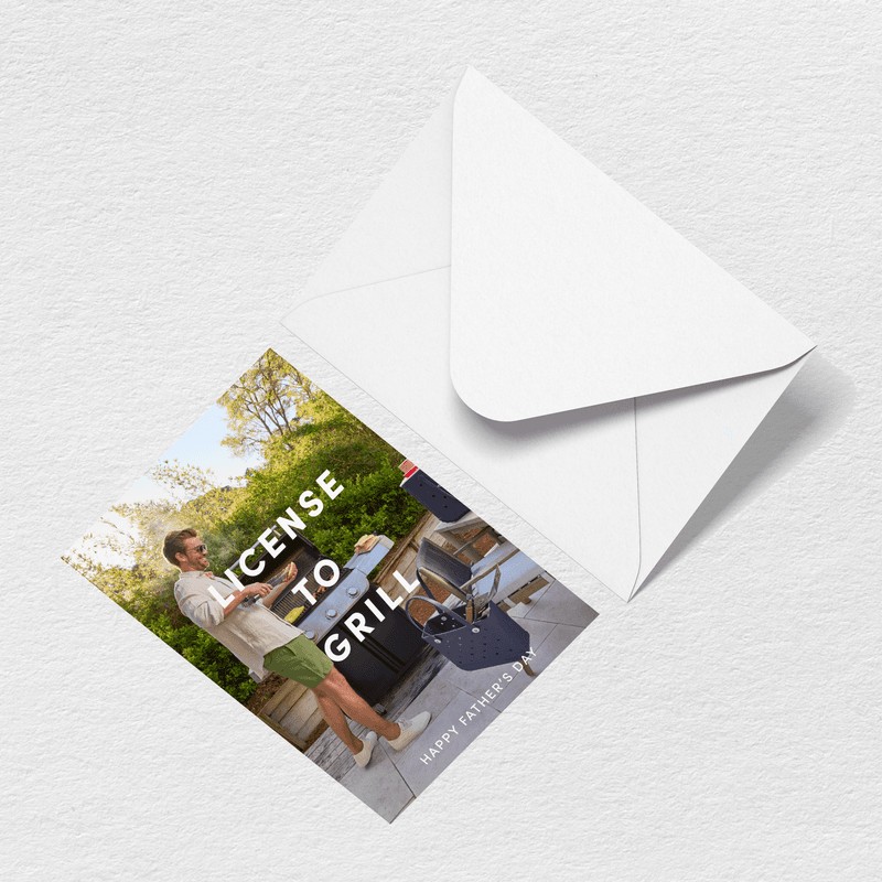 Father's Day License To Grill Greeting Card、mySite、solidvoid