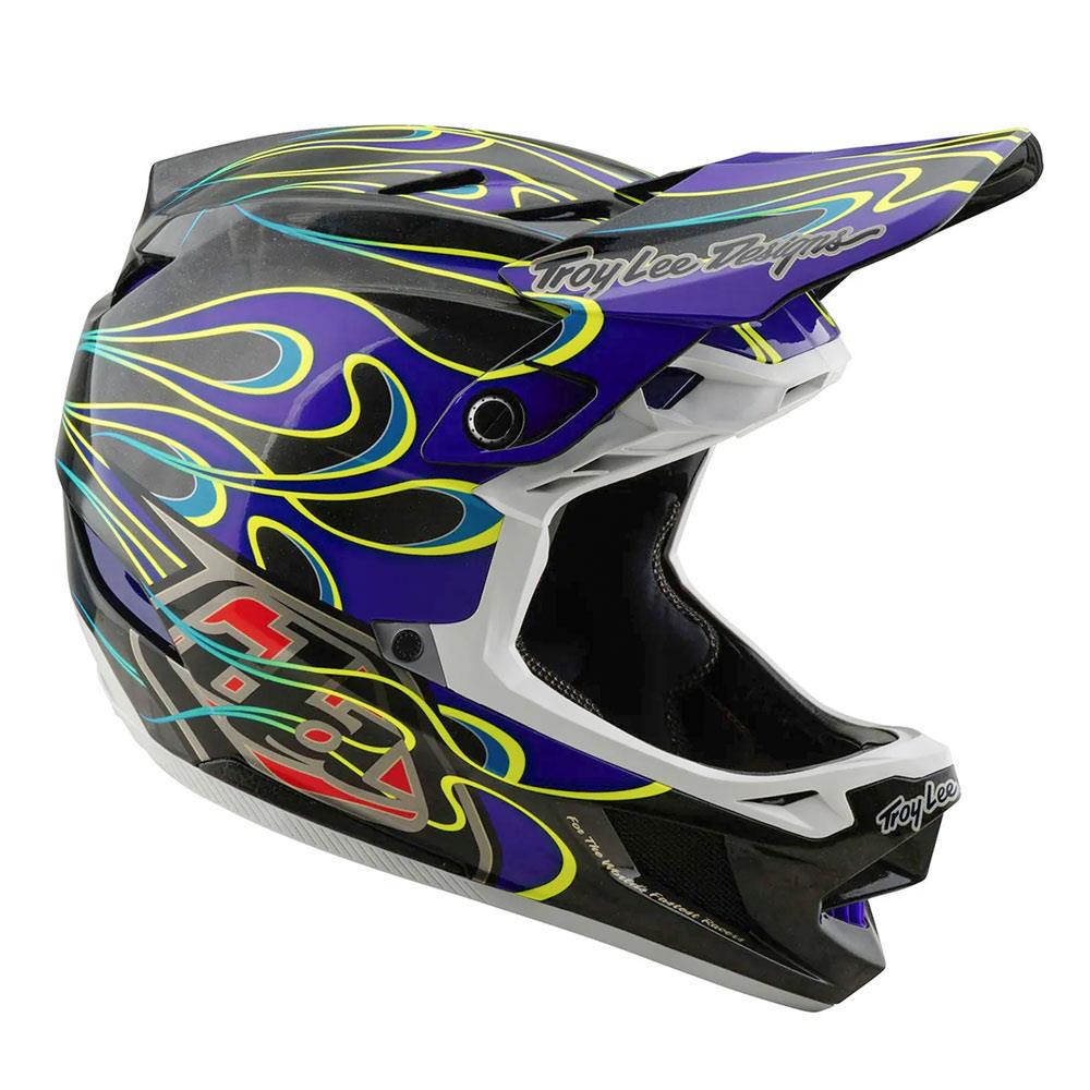  Troy Lee D4 Carbon MIPS Race Helmet - Torched Black/Purple、mySite、merchandisen