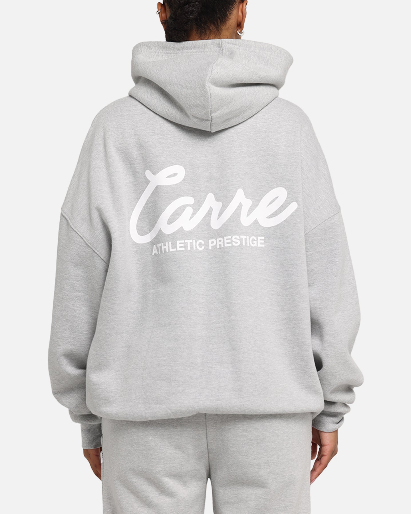 Carre Prestige Script Hoodie Grey Marle、mySite、zt4zffjzw