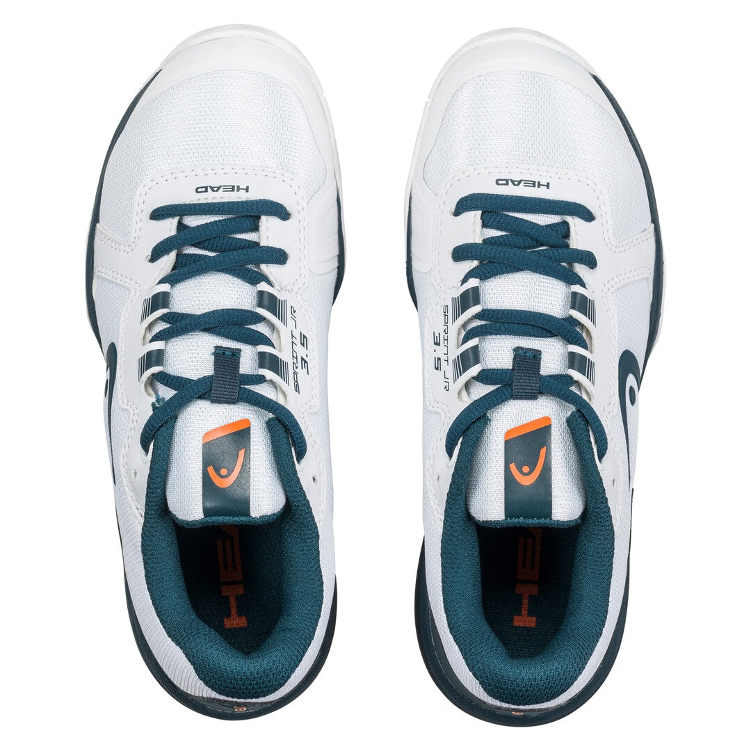 Head Sprint 3.5 Junior Tennis Shoe (White/Blue/Orange)