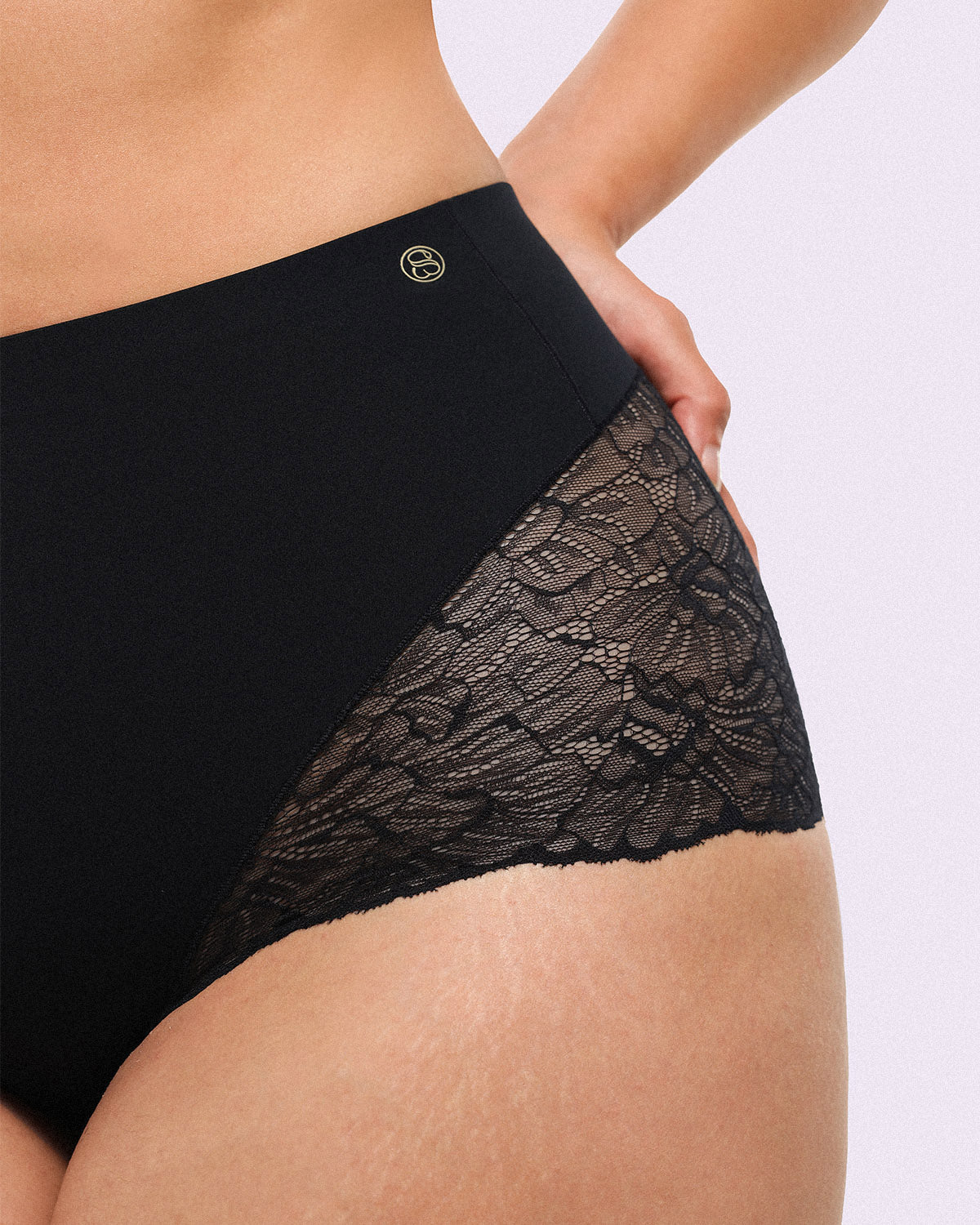 Bare Essentials™ MeshSmooth™ Mid-Waist Lace Panty、mySite、bengalsvssteelers
