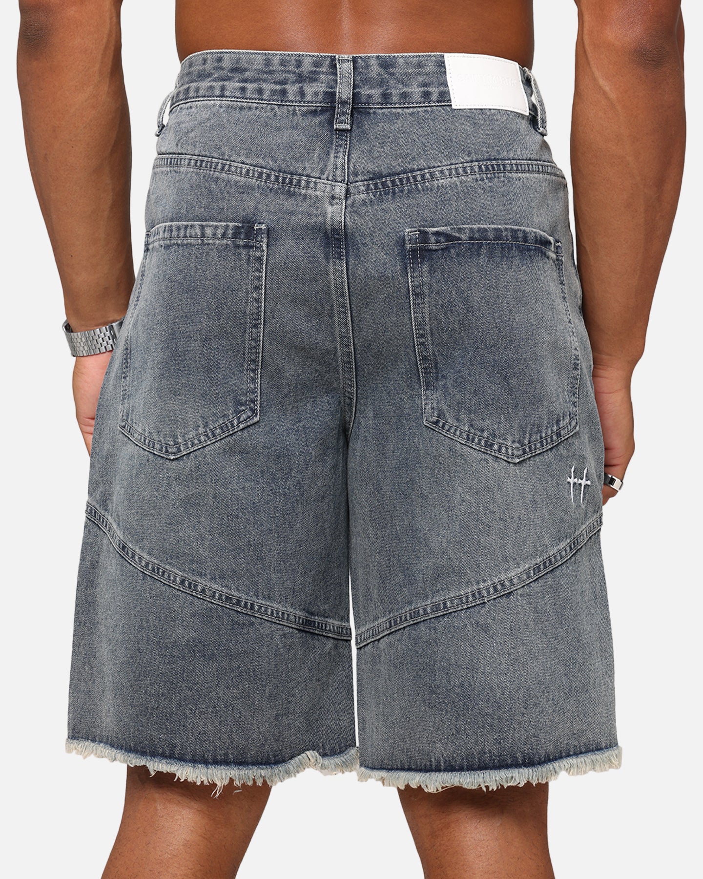 Saint Morta Armoury Baggy Denim Shorts Dirty Denim、mySite、zt4zffjzw