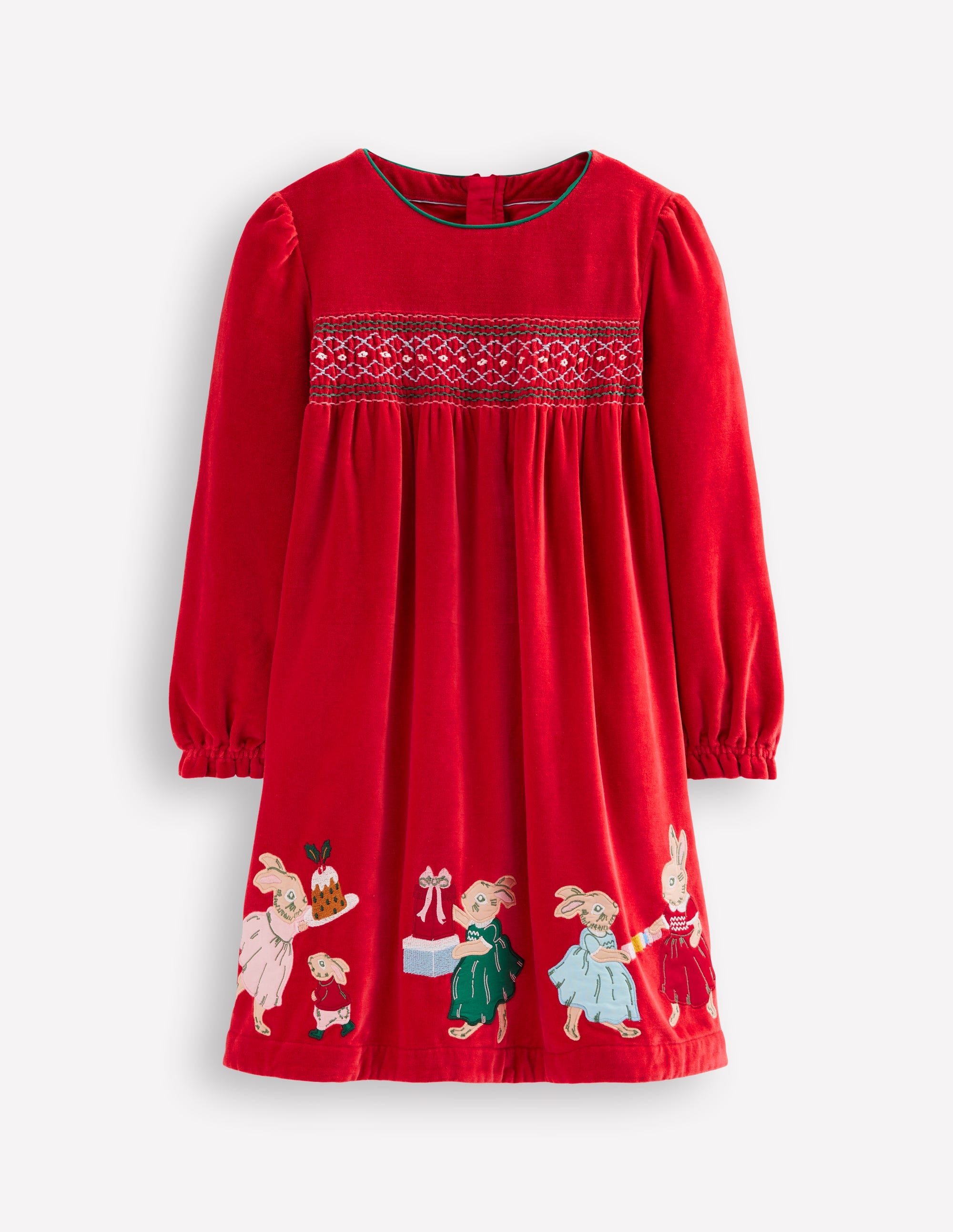  Bess Cosy Smocked Dress-Poppy Red Rabbit、mySite、ashleygrahame