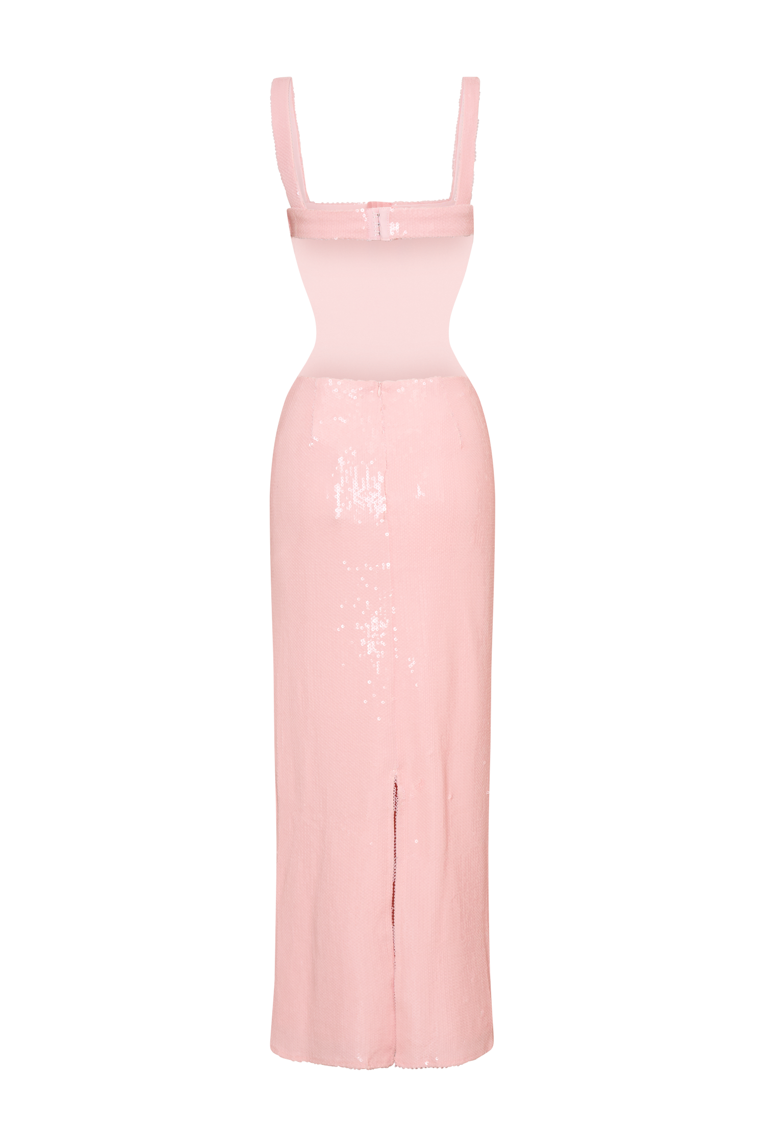 Adoria Sequin Cut Out Maxi Dress - Pale Pink、mySite、solidvoid