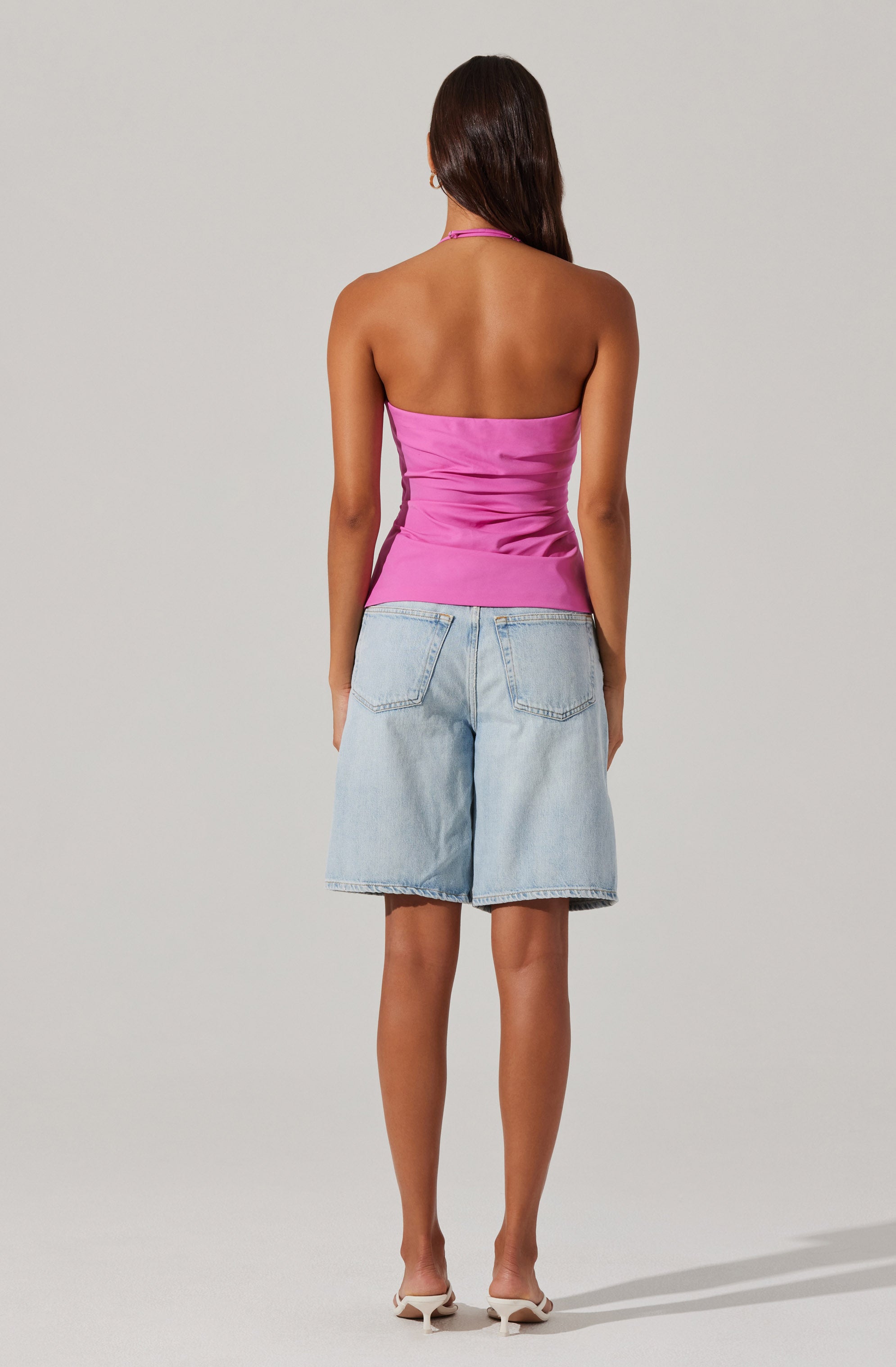 Mel Halter Neck Top、mySite、solidvoid