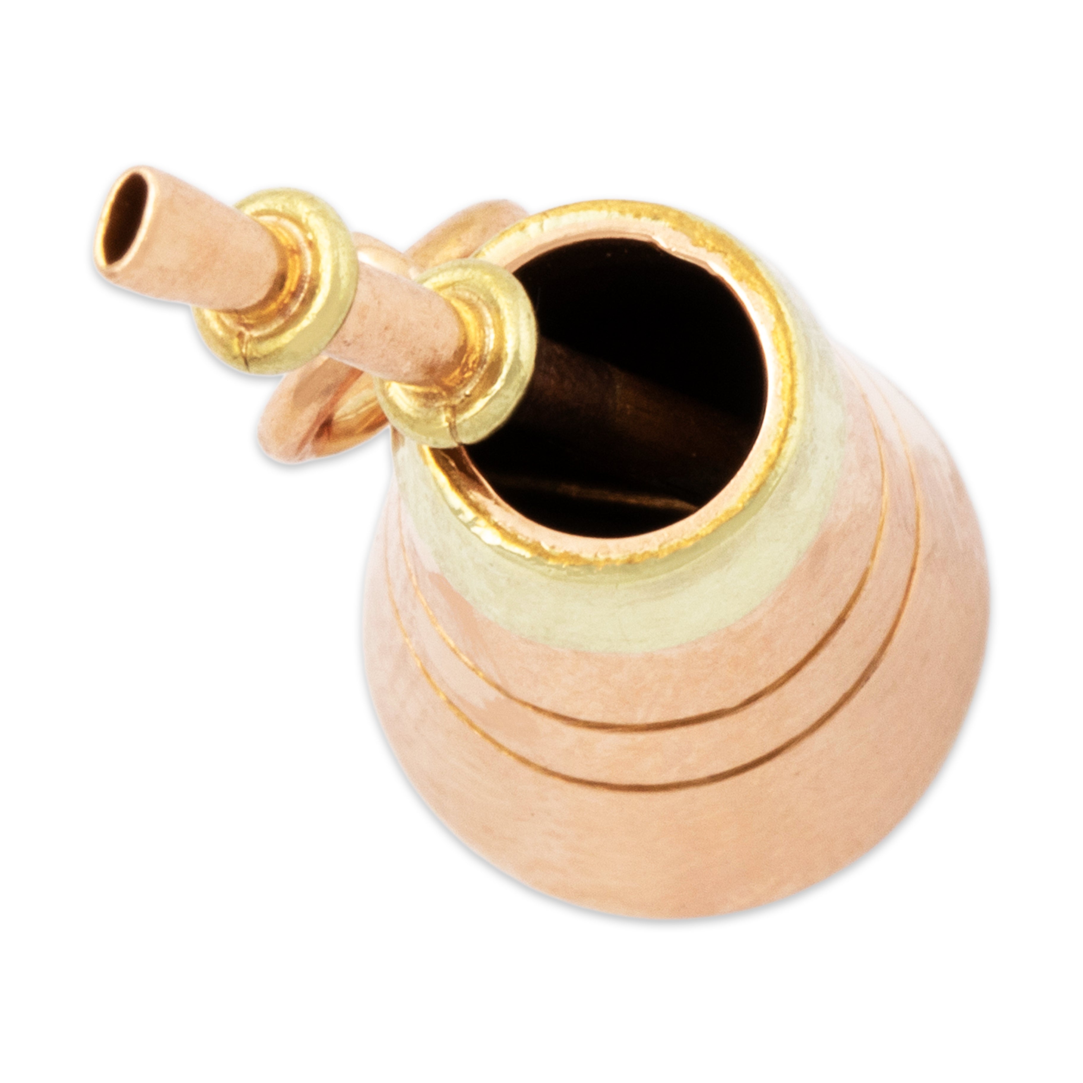 Vintage 18k Rose & Yellow Gold Articulated Yerba Mate Cup And Straw Pendant、mySite、hinf8tx79