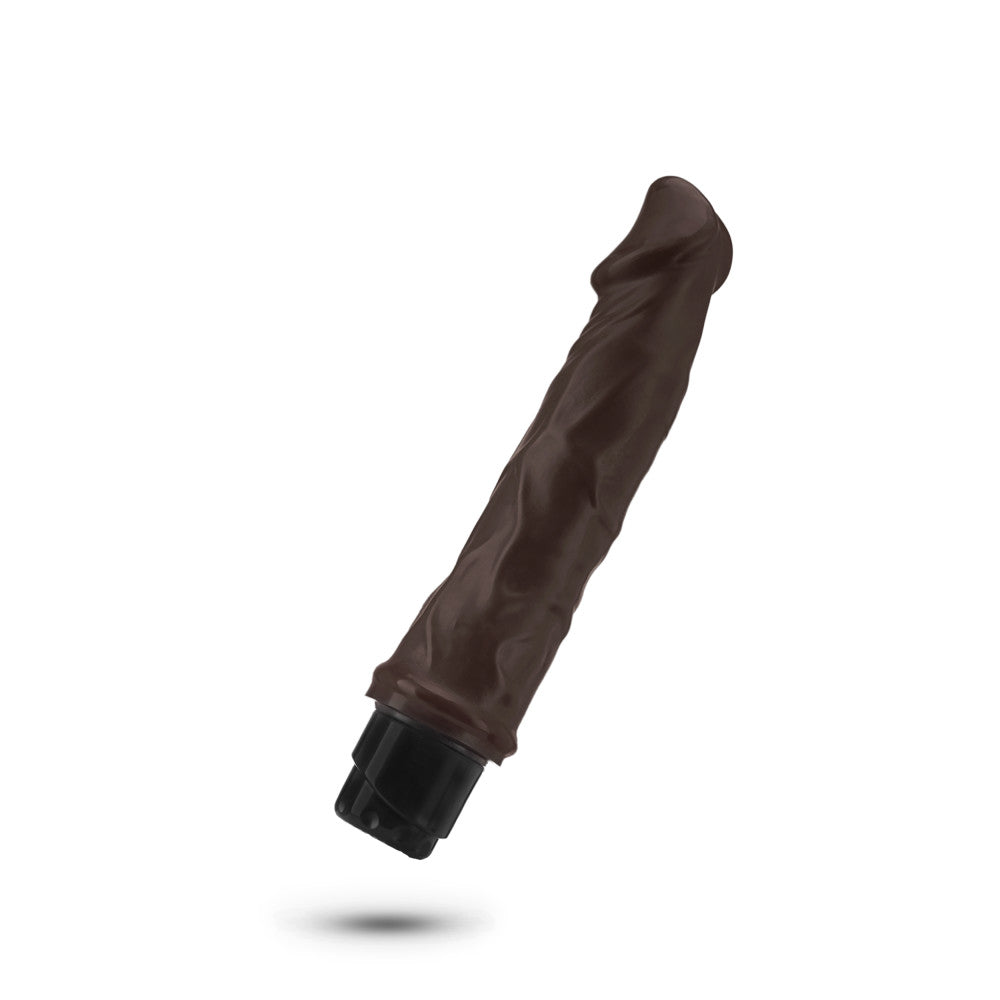 Dr. Skin By Blush® | Cock Vibe 6 Realistic Chocolate 9-Inch Long Vibrating Dildo、mySite、bottomscart