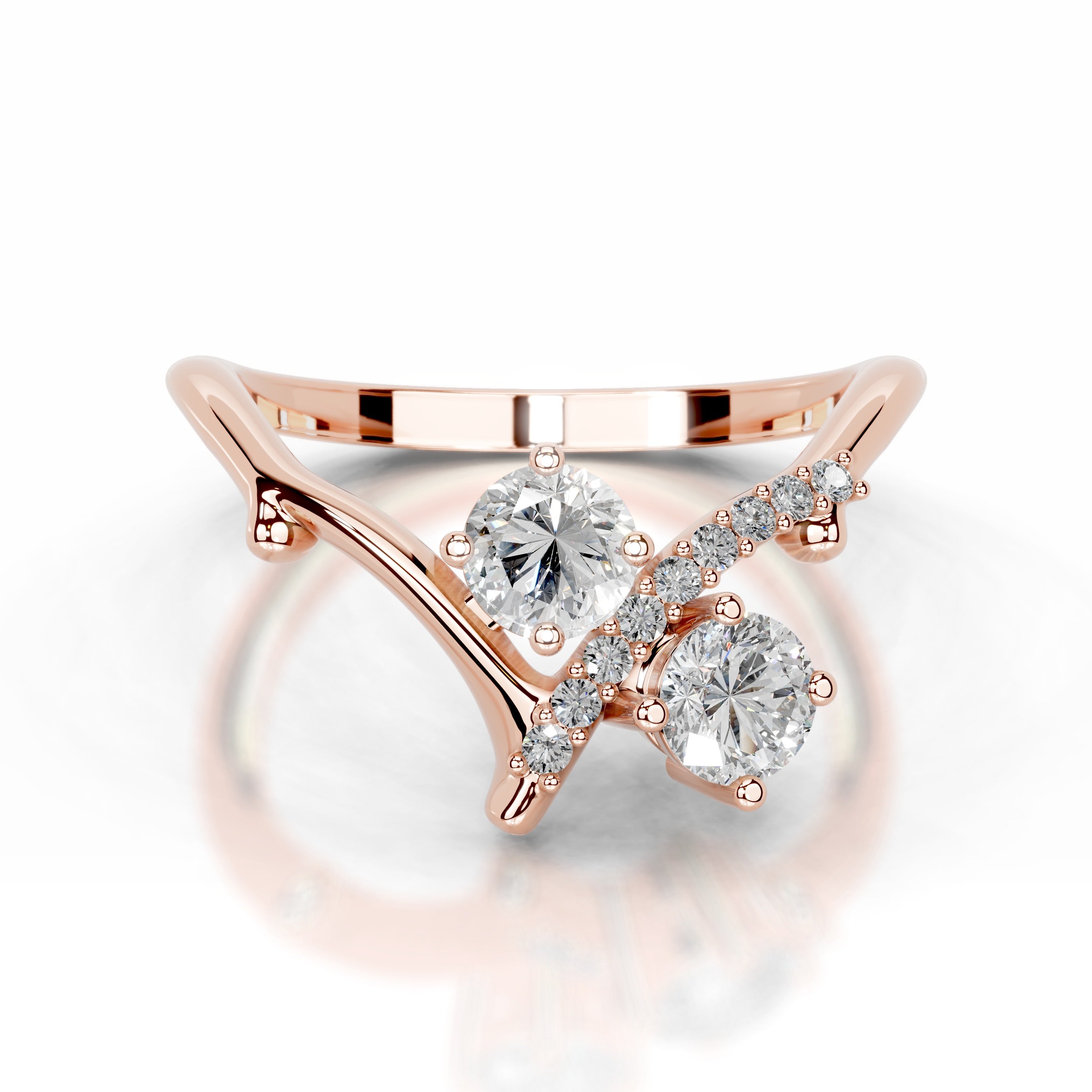Blooming Eternity Lab Grown Diamond Ring - 14K Rose Gold、mySite、hinf8tx79