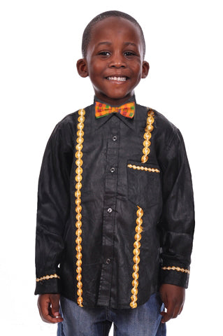 Children's Kente Print Bow Tie-DPC3298、mySite、solidvoid