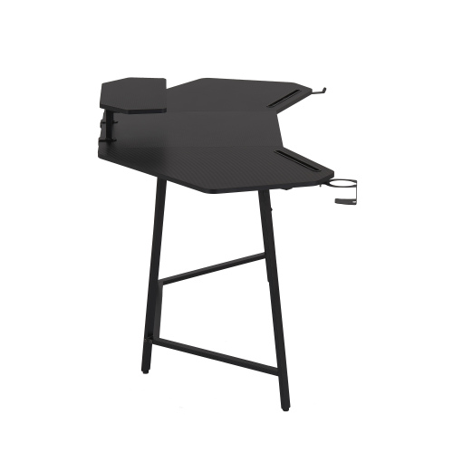 Techni Sport TS98D Gaming Desk with Shelf & Accessory Holders, Black、、casual