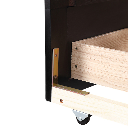 Wooden Daybed with Trundle Bed and Two Storage Drawers , Extendable Bed Daybed,Sofa Bed for Bedroom Living Room,White、、casual