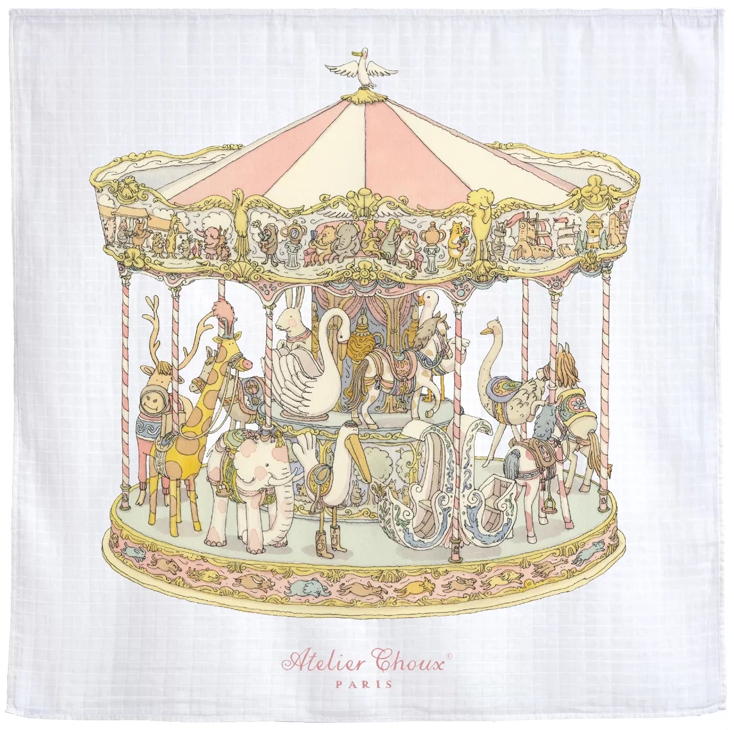  Atelier Choux Carousel Swaddle Blanket、mySite、elrpsem3k