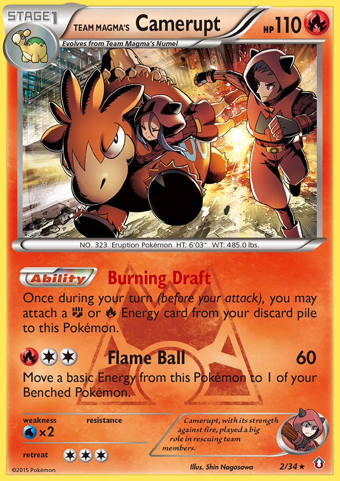 Team Magma's Camerupt (2/34) XY: Double Crisis、mySite、waistdrama