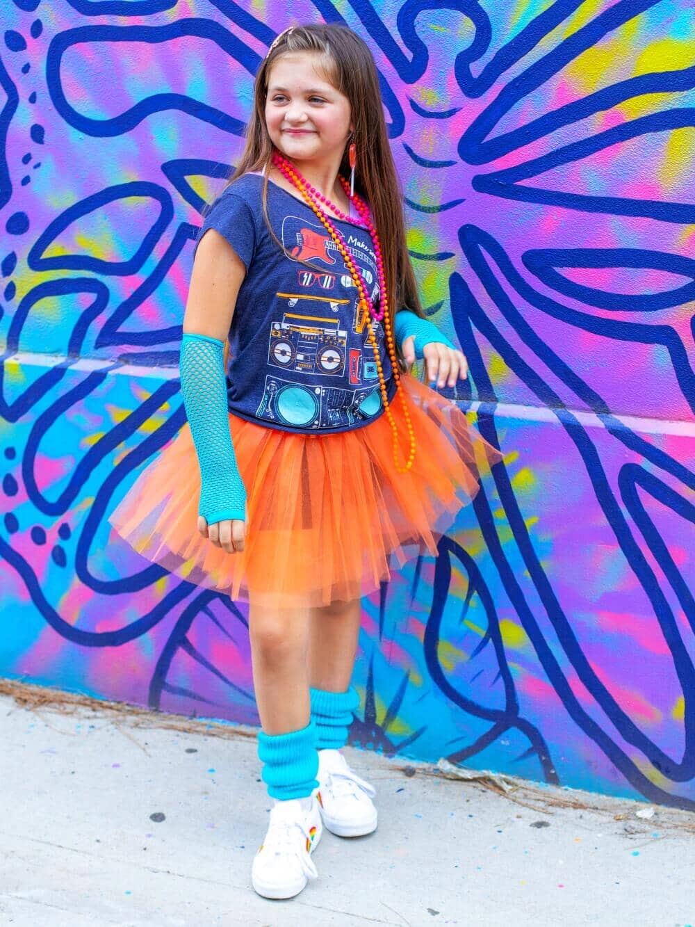 80s Tutu Costume Outfit for Kids, Adults, Plus Size - 4 Piece Dress Up Set、mySite、camillekostekn