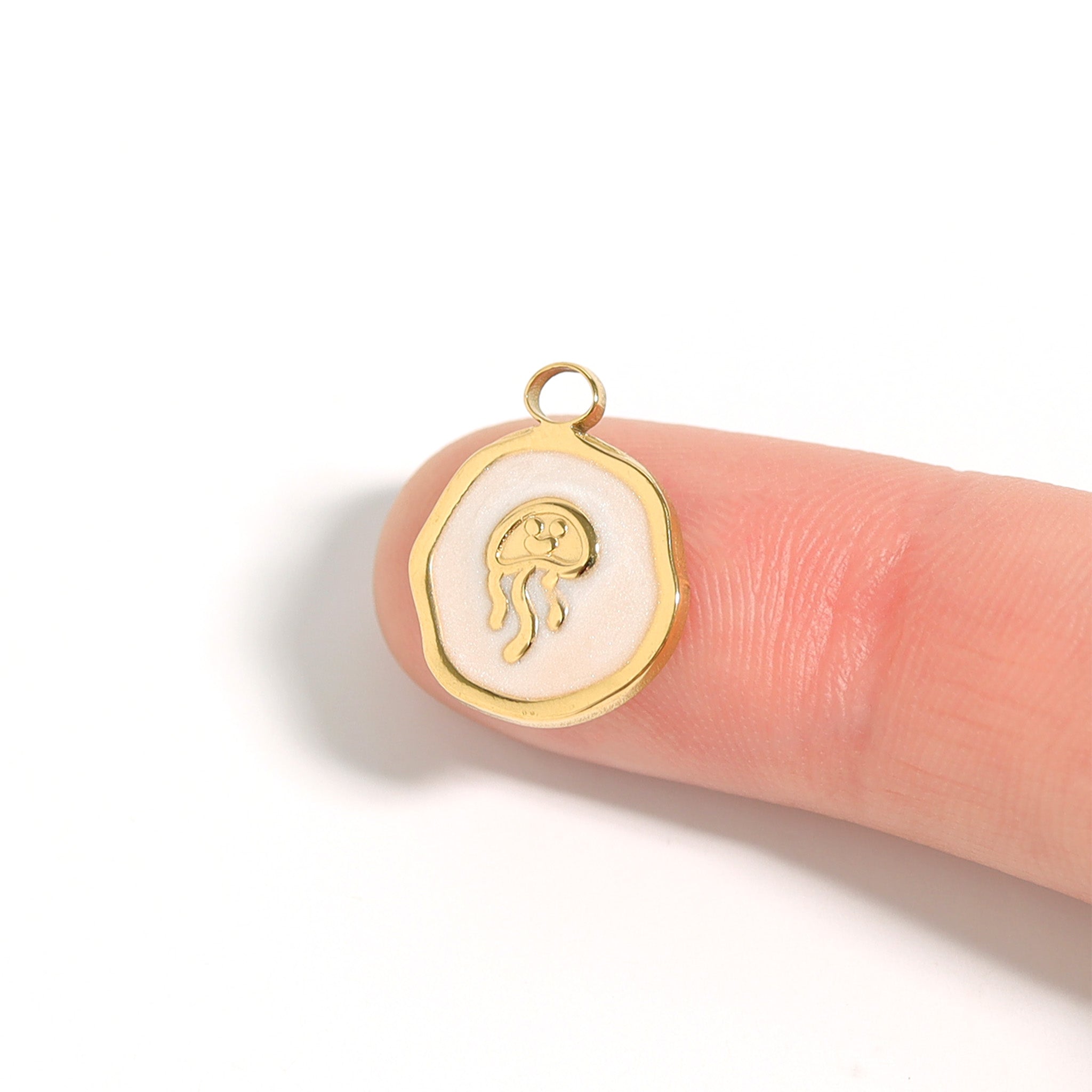 18K Gold PVD Jellyfish Epoxy Charm / PDL0222、mySite、dreamappss