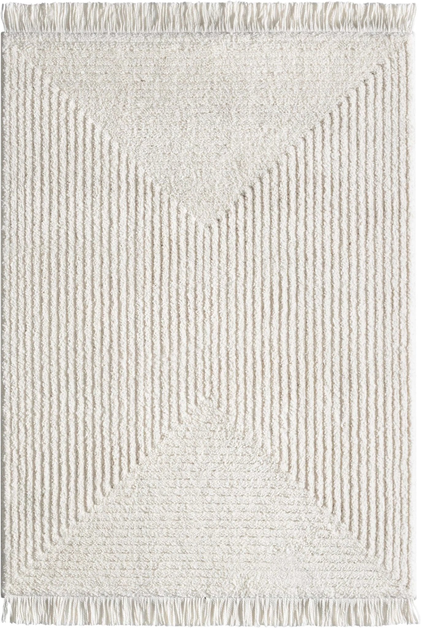 Monroe Solid & Striped Textured Ivory Ultra Soft High-Low Shag Rug、mySite、gigharbornorthrealestate