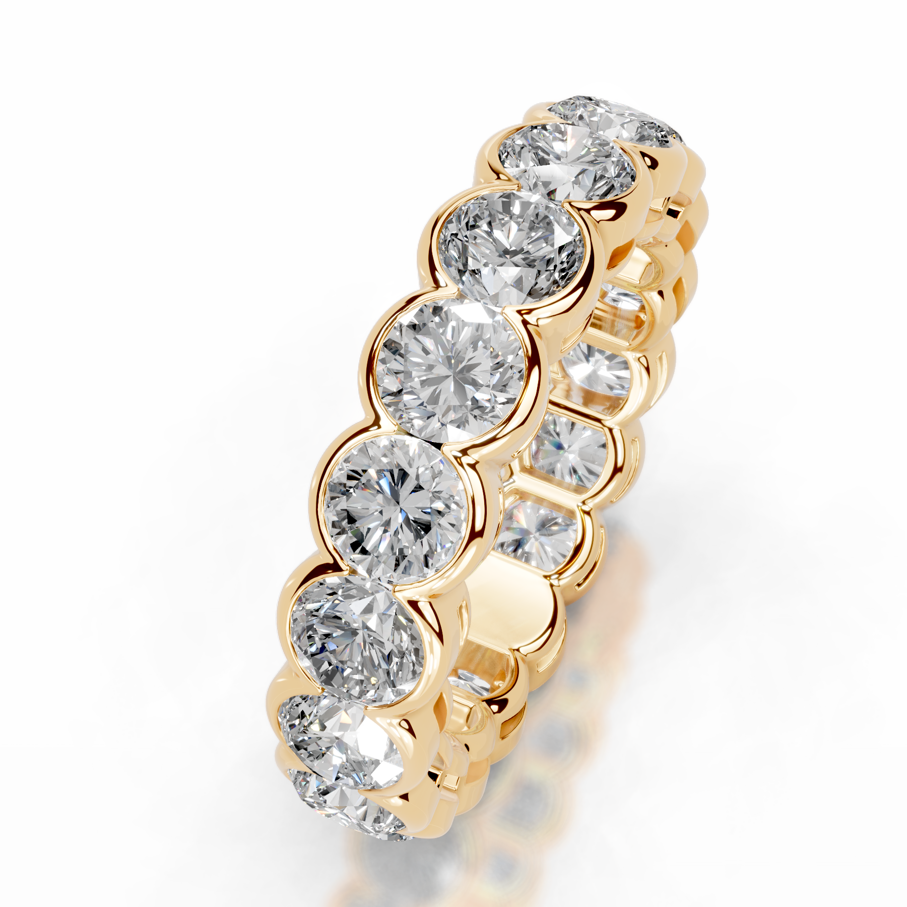 Velinda Diamond Wedding Ring (4 Carat) -18K Yellow Gold、mySite、hinf8tx79