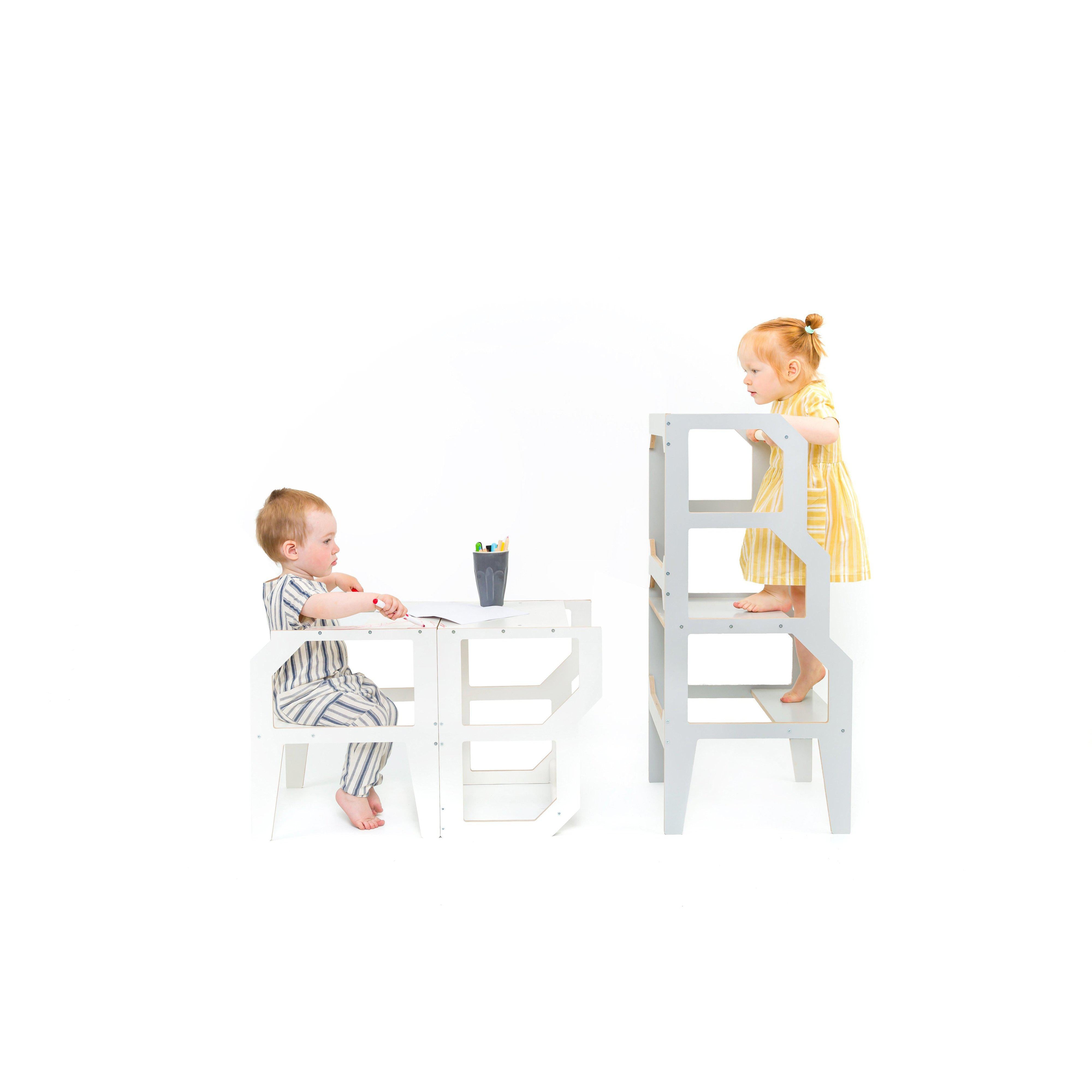Wooden Angle Multi-Function Kids Chair Table Learning Tower、mySite、gigharbornorthrealestate