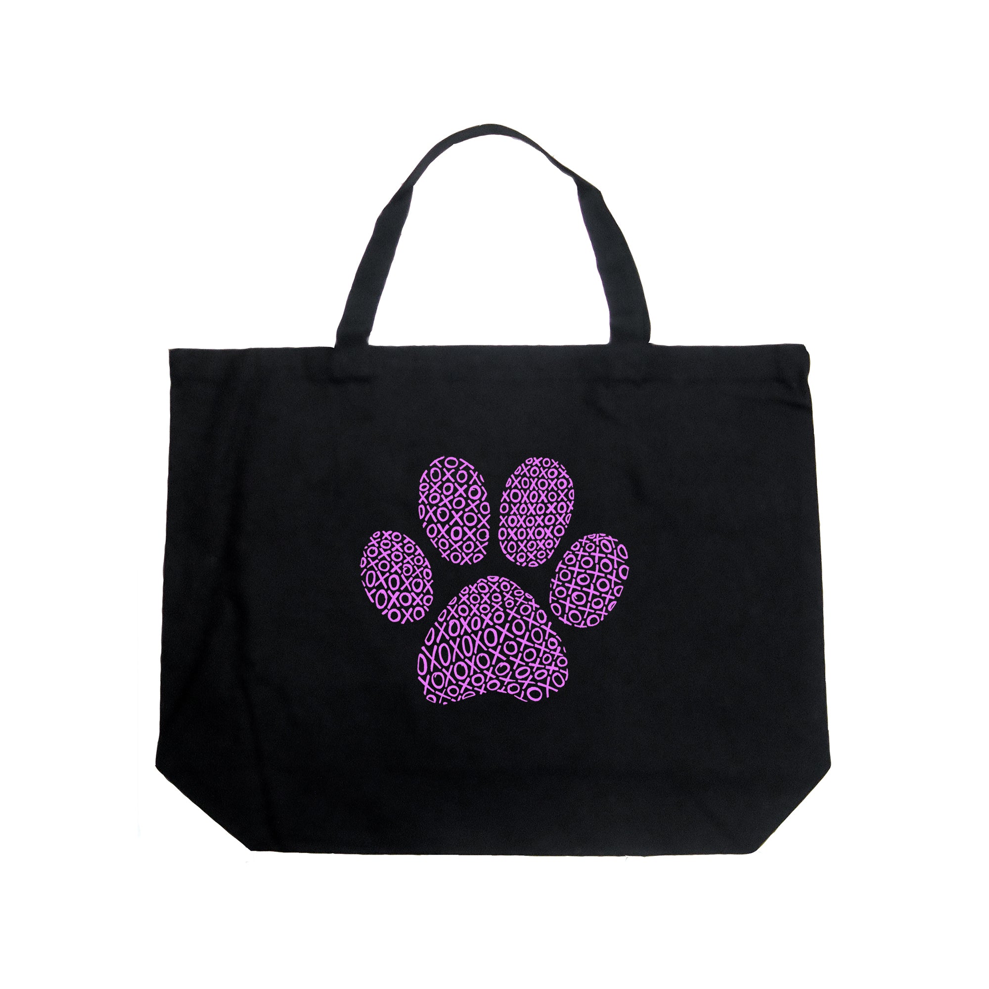 XOXO Dog Paw - Large Word Art Tote Bag、mySite、camillekostekn