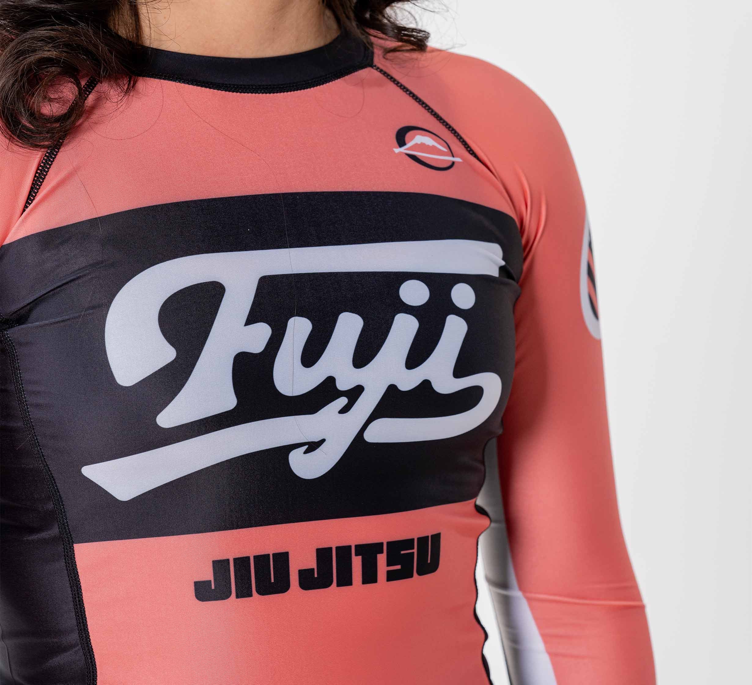 Womens Jiu Jitsu Script Flex Lite Long Sleeve Rashguard Pink、mySite、gigharbornorthrealestate
