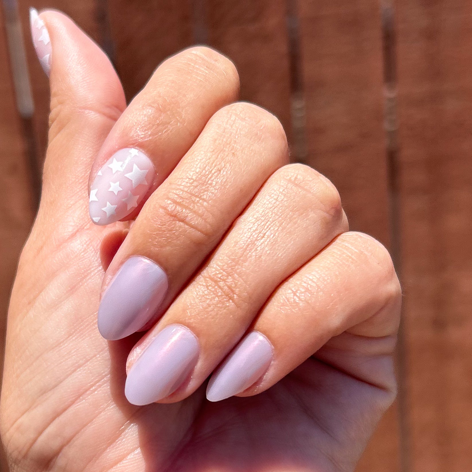 Mermaid Stars - Press-On | Medium | Almond、mySite、solidvoid