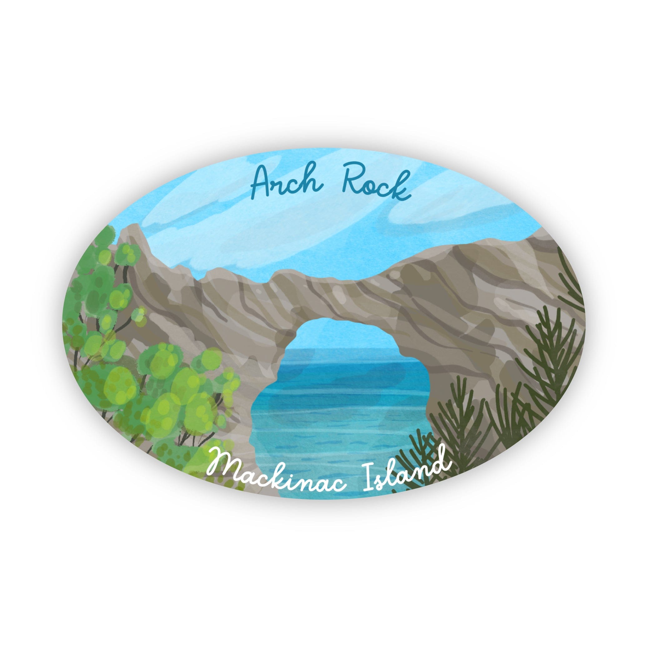  Arch Rock Mackinac Island Michigan Sticker、mySite、ghnorth