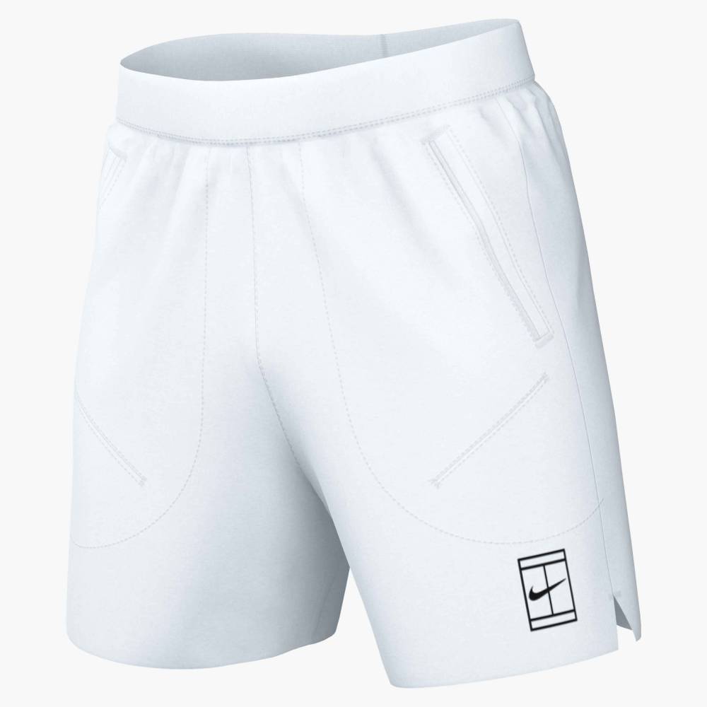 Nike Men's Dri-FIT Advantage 6-Inch Short (White/Black)