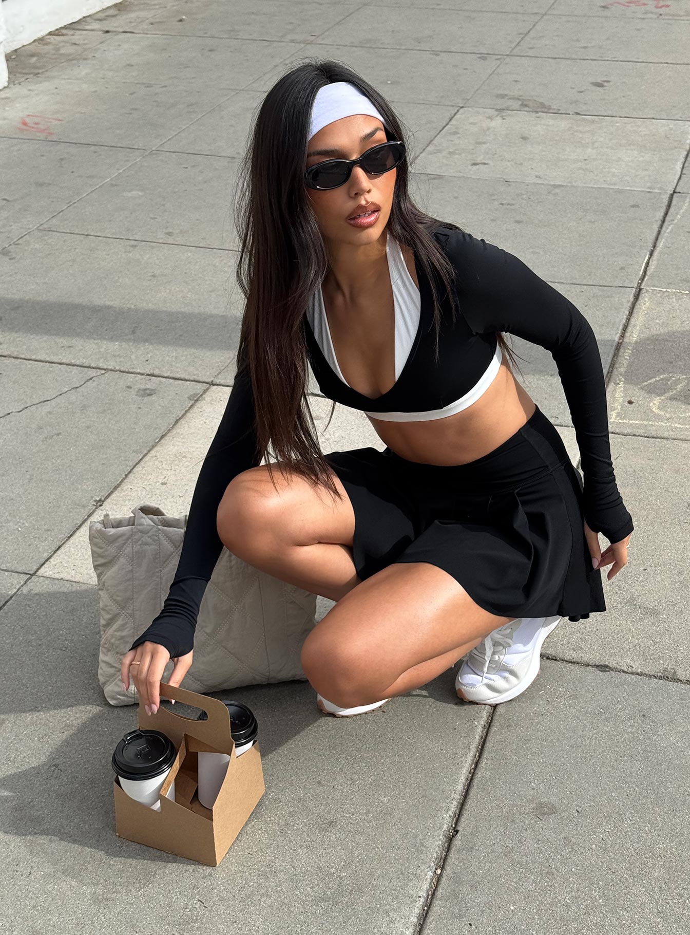 Vitality Long Sleeve Active Crop Black、mySite、solidvoid