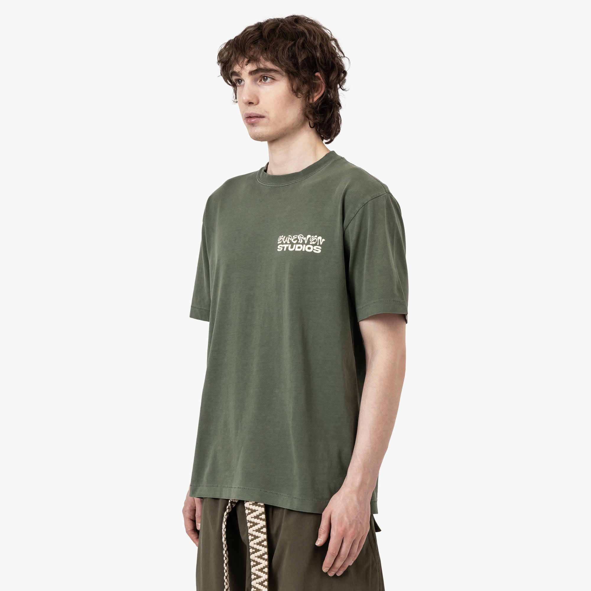  Supervsn Palm T-Shirt / Moss、mySite、merchandisen