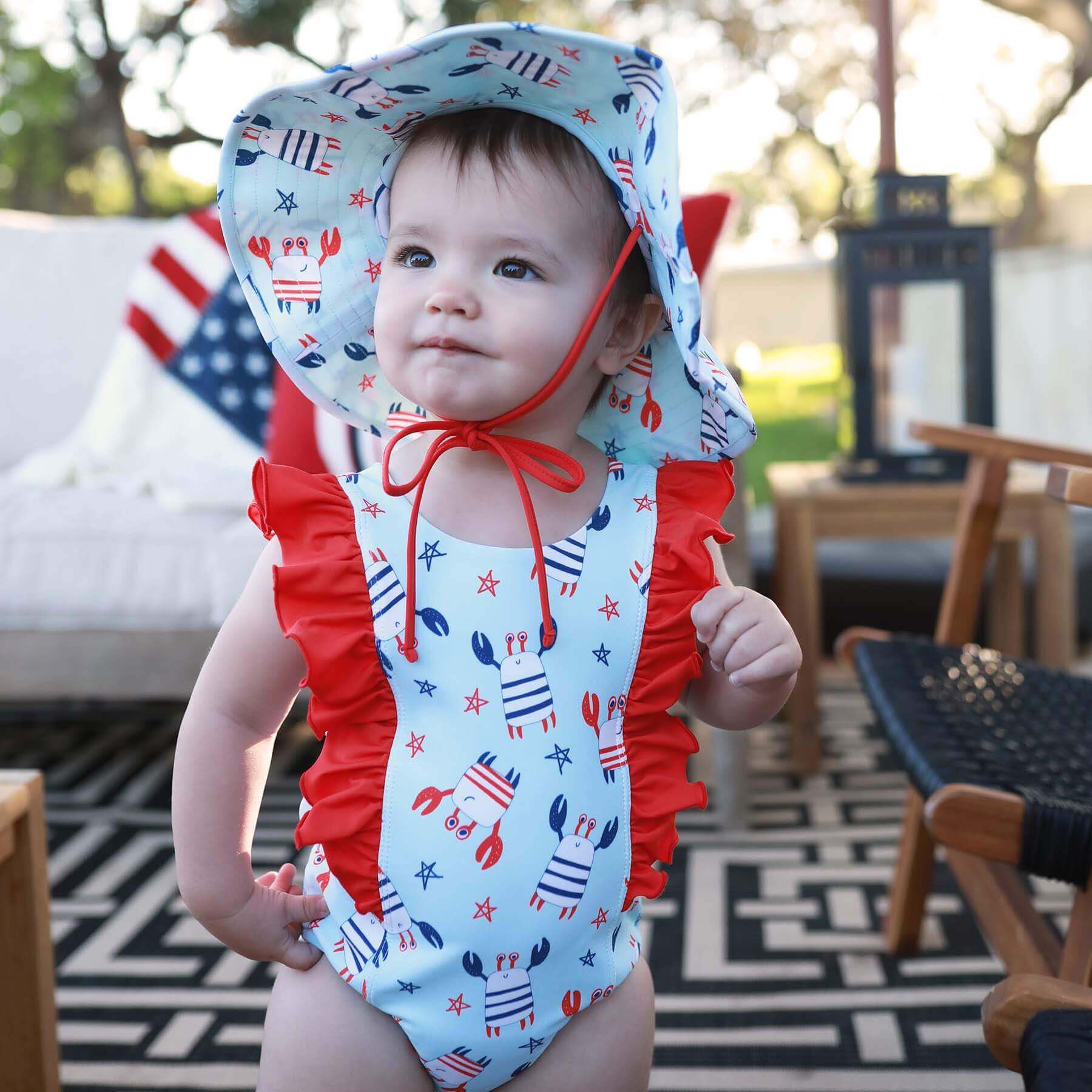  Double Ruffle One Piece | Crabby Cutie、mySite、layawaytickets