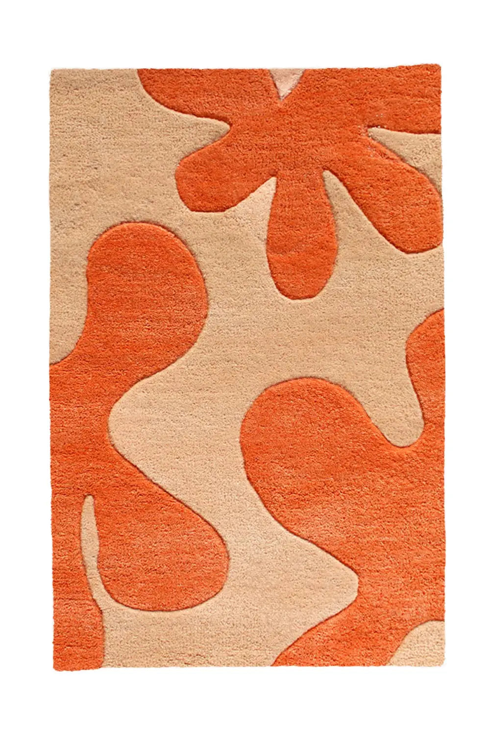 Abstract Floral Hand Tufted New Zealand Wool Rug、mySite、gigharbornorthrealestate