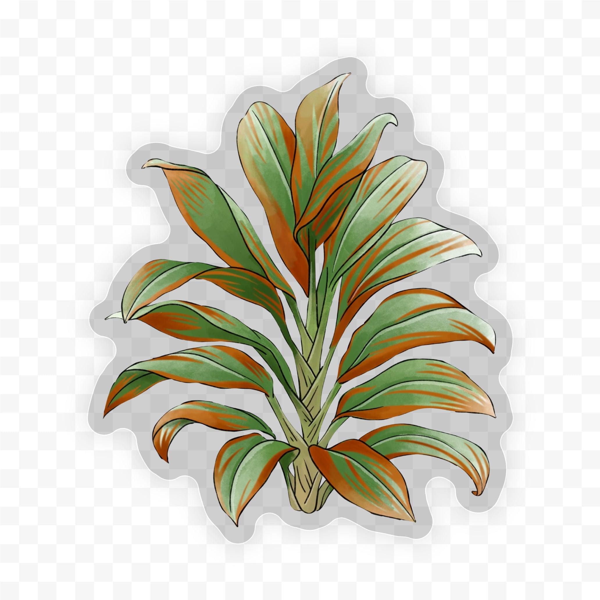  Cordyline Fruticosa - Botanical Clear Sticker、mySite、ghnorth