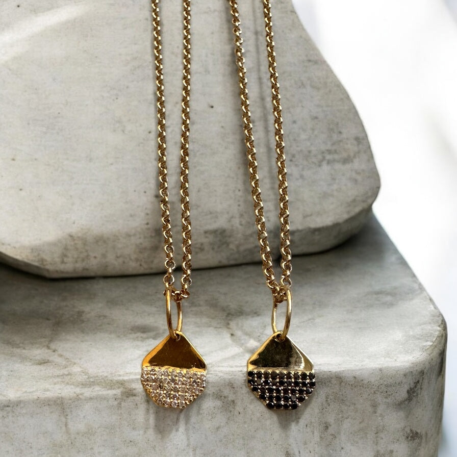 Erin Steele Jewelry Diamond Charm Necklace, Available in 2 colors、mySite、noshort