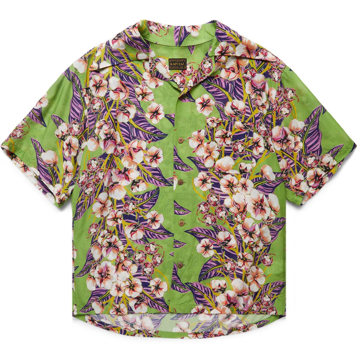 SILK RAYON COTTON-FLOWER WRANGLE COLLAR ALOHA SHIRT、mySite、zt4zffjzw