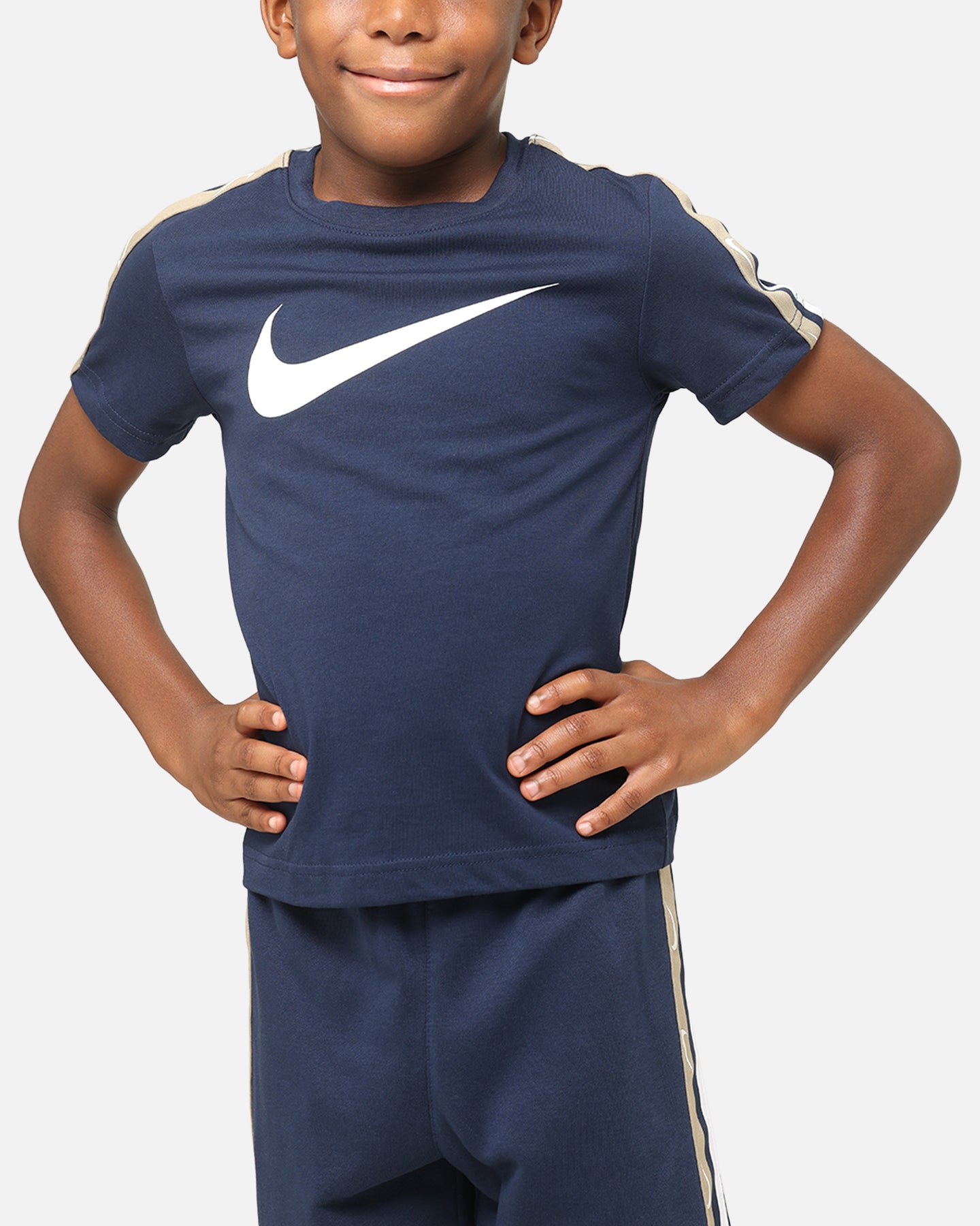 Nike Kids' Sportswear Club Poly T-Shirt And Short Set Midnight Navy、mySite、zt4zffjzw