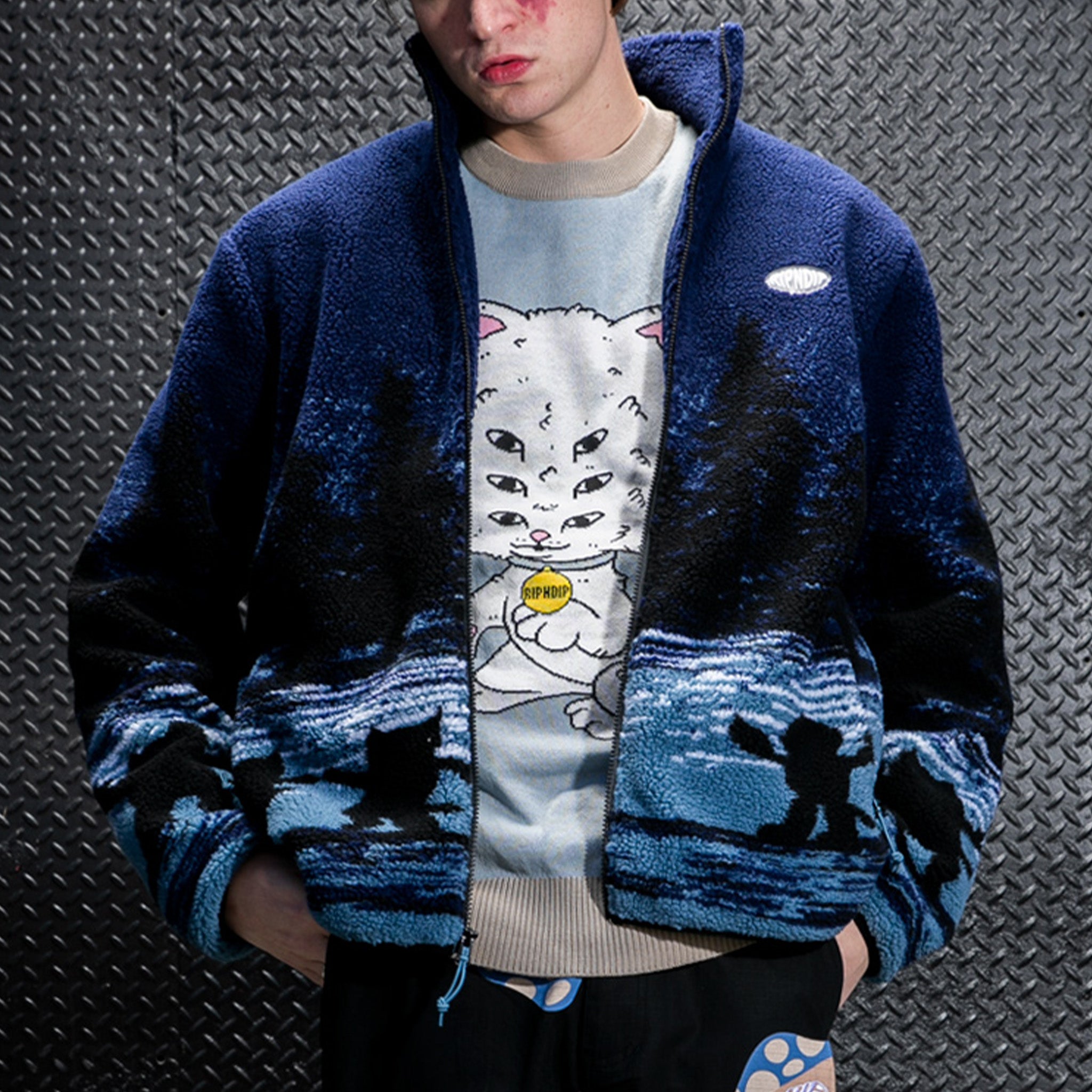  Cosmic Meadow Sherpa Jacket (Purple/Slate)、mySite、merchandisen