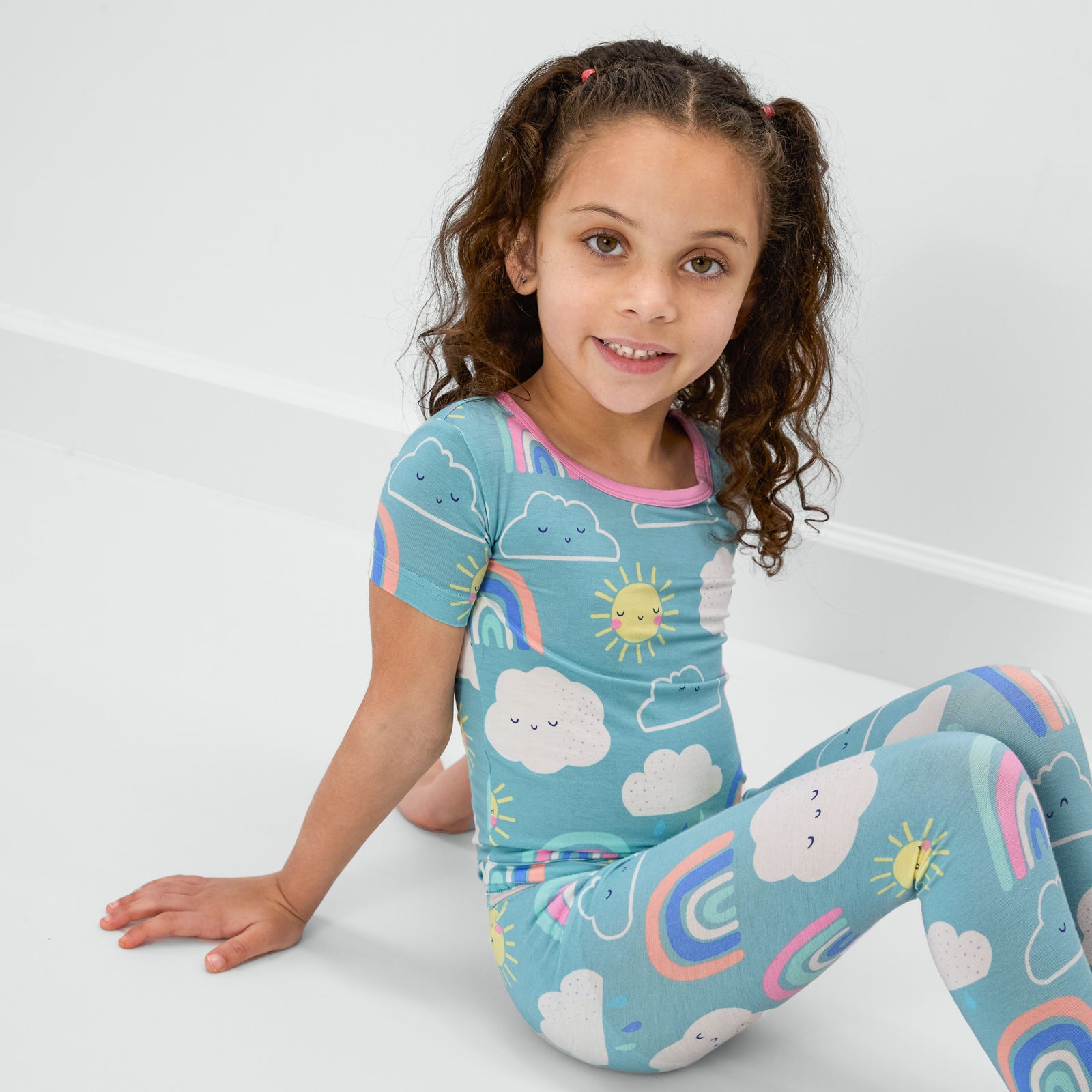  Sunny Skies Two-Piece Short Sleeve Pajama Set、mySite、layawaytickets