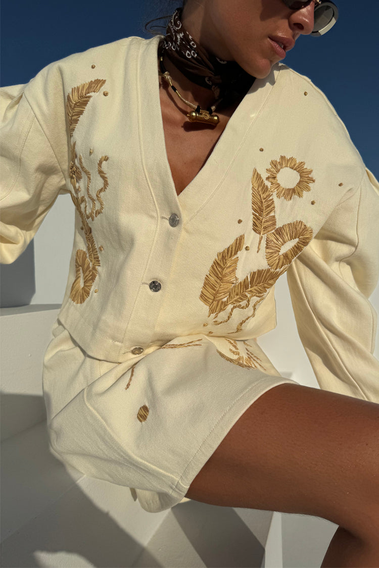 Ecru Cove Raffia Denim Jacket、mySite、solidvoid