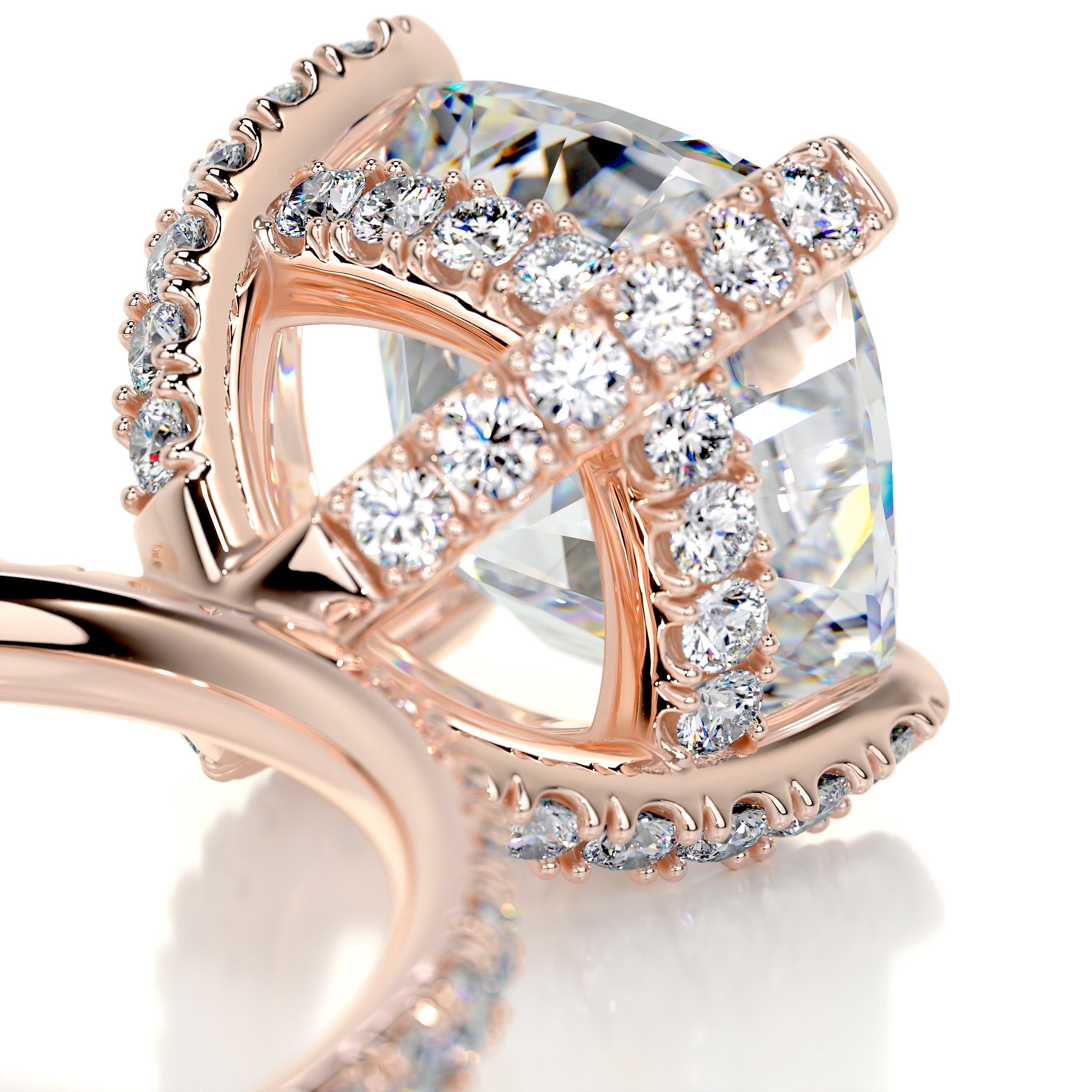 Quinn Moissanite & Diamond Ring -14K Rose Gold、mySite、hinf8tx79