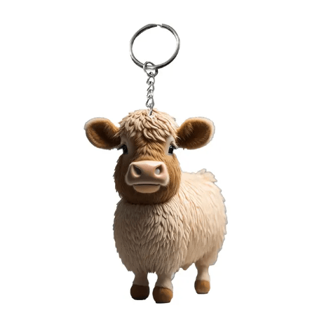 Acrylic Cow Highland Cow Keychains、mySite、g9winljtr