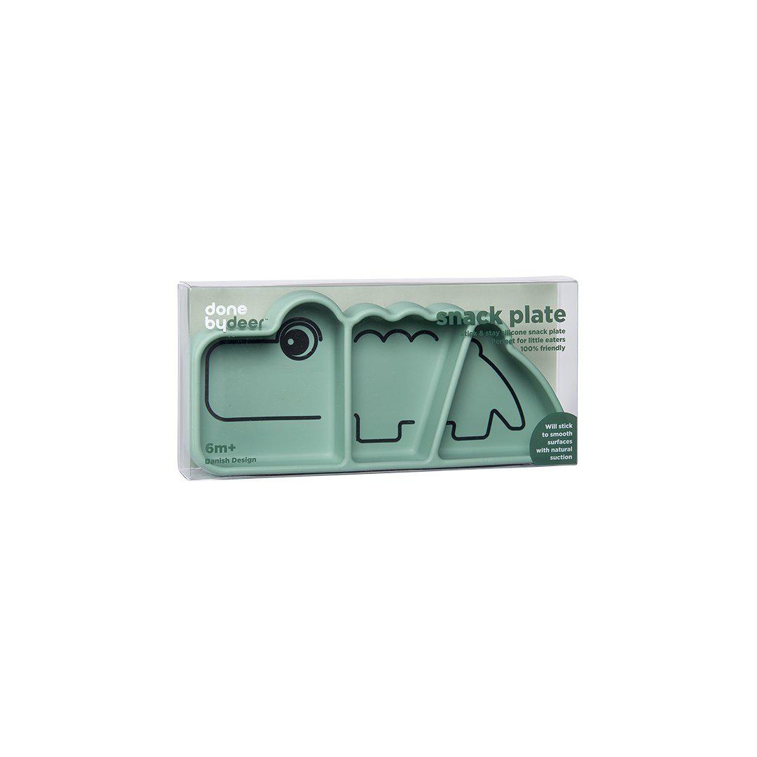  Done by Deer Silicone Stick & Stay Snack Plate - Croco - Green、mySite、merchandisen