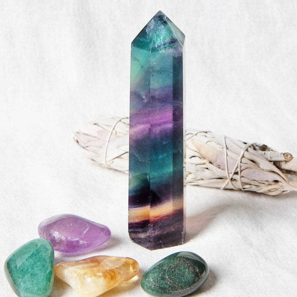 Rainbow Fluorite Tower - AAA Premium Quality、mySite、hinf8tx79