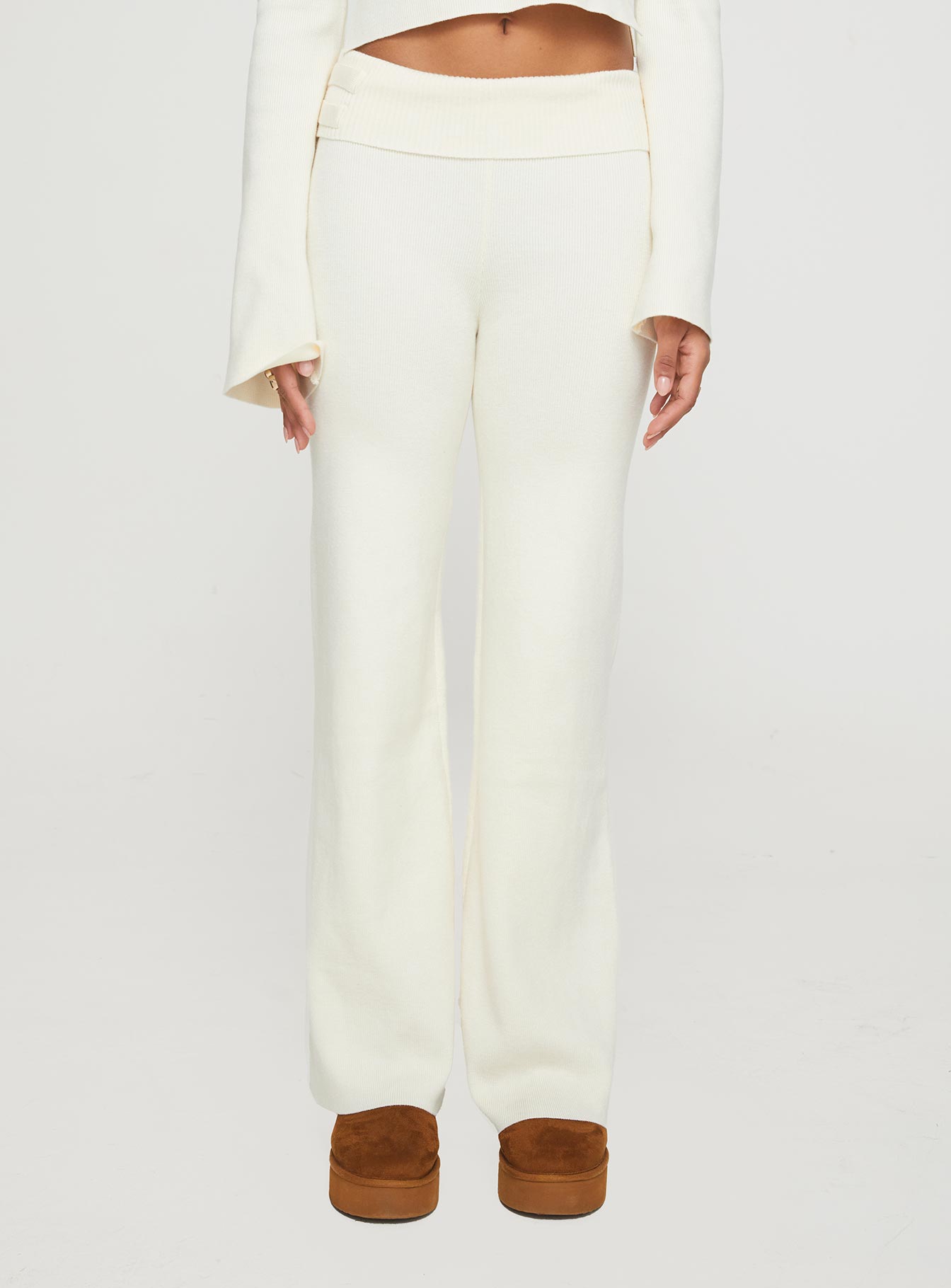 Try Me Knit Pants Cream、mySite、solidvoid